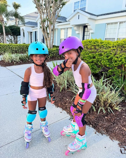 Kids Inline Skates for Girls and Boys -Purple Blades Roller for Kids Age 4 5 6 7- Adjustable All Light up Wheels Indoor Outdoor Sports Birthday Gift for Son and Grandson