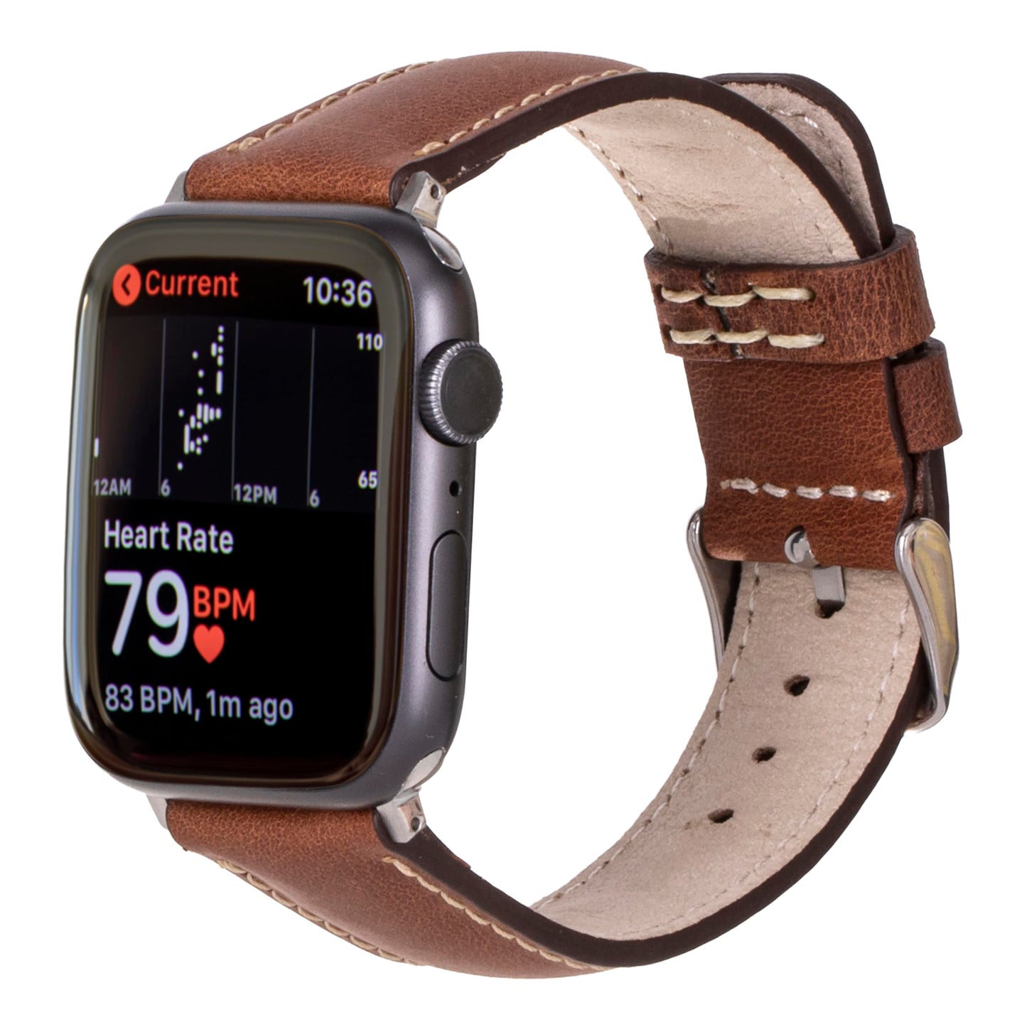 HARDISTON Watch Bands Compatible with Apple 44mm for men & women, Handmade Genuine Leather, Compatible with iWatch Series 11 10 9 8 7 6 5 4 3 2 1 SE Ultra, Large/Band-Brown