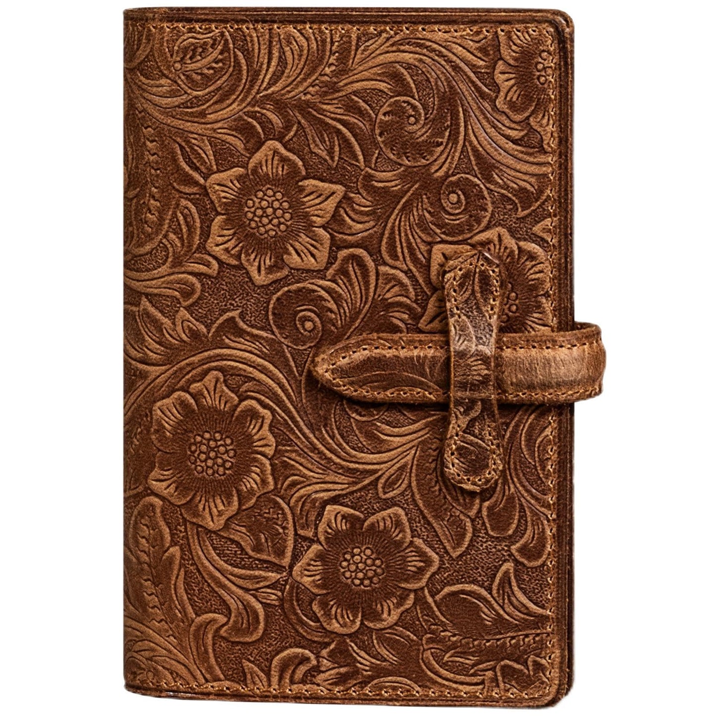 RMAWRAD Genuine Leather Passport Holder Travel Bifold Wallet For Men And Women Slim RFID Blocking Brown