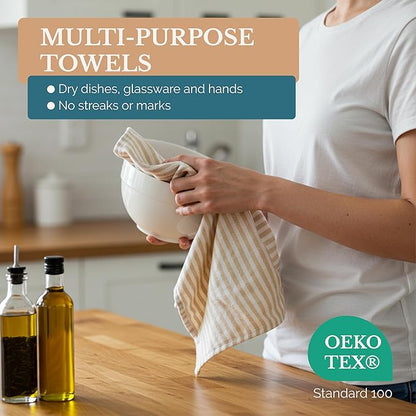 Casa Platino Dish Towels for Kitchen 18" x 28", Dish Towels Set of 6 – Great