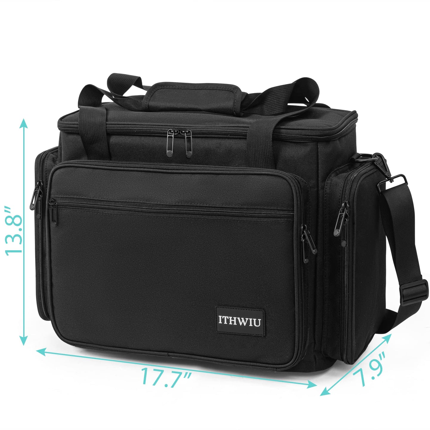 ITHWIU Sewing Machine Carrying Case with Multiple Storage Pockets Large Capacity, Universal Tote Storage Bag Compatible with Most Standard Singer, Brother, Janome
