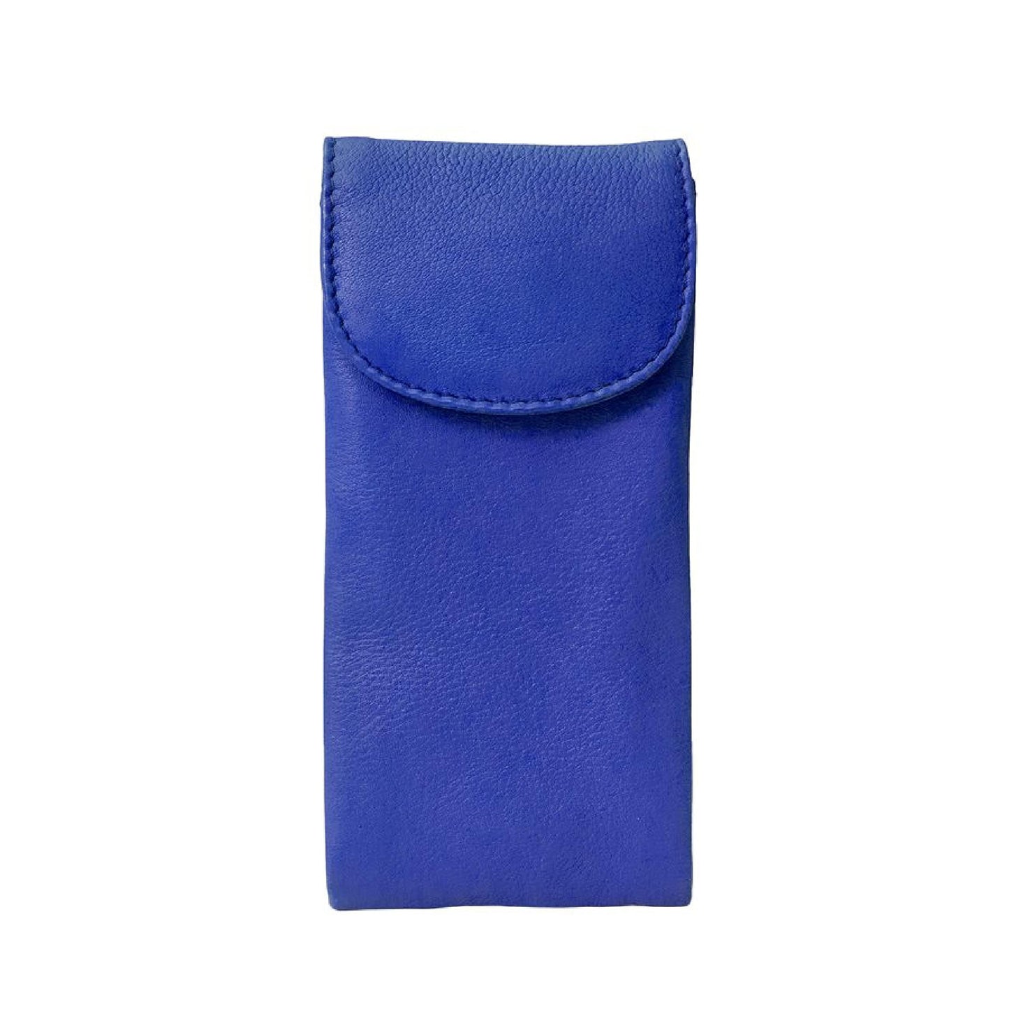 ili New York Double Flap Leather Eyeglass Case, Soft & Slim 2-in-1 Dual Glasses Pouch for Sunglasses and Reading Glasses for Men and Women