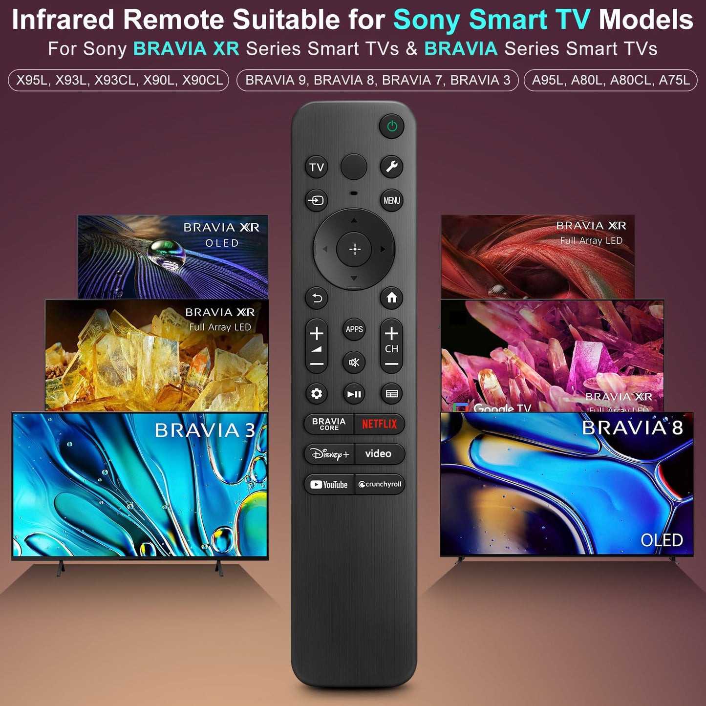Voice Remote Control Replacement for Hisense Smart Google TV，Compatible with Hisense QLED UHD Mini-LED ULED Google TVs