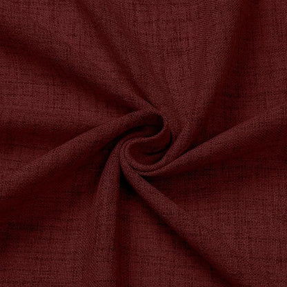 Tollpiz Linen Curtains Bedroom Rod Pocket Semi Sheer Curtain Burlap Light Filtering Thick Linen Drapes for Living Room, 54 x 84 inches Long, Burgundy Red, Set of 2 Panels