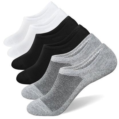 SIXDAYSOX No Show Socks Men 6 pack Low Cut Invisible Ondo Non Slip Socks for Loafer Flats Sneakers 9-11