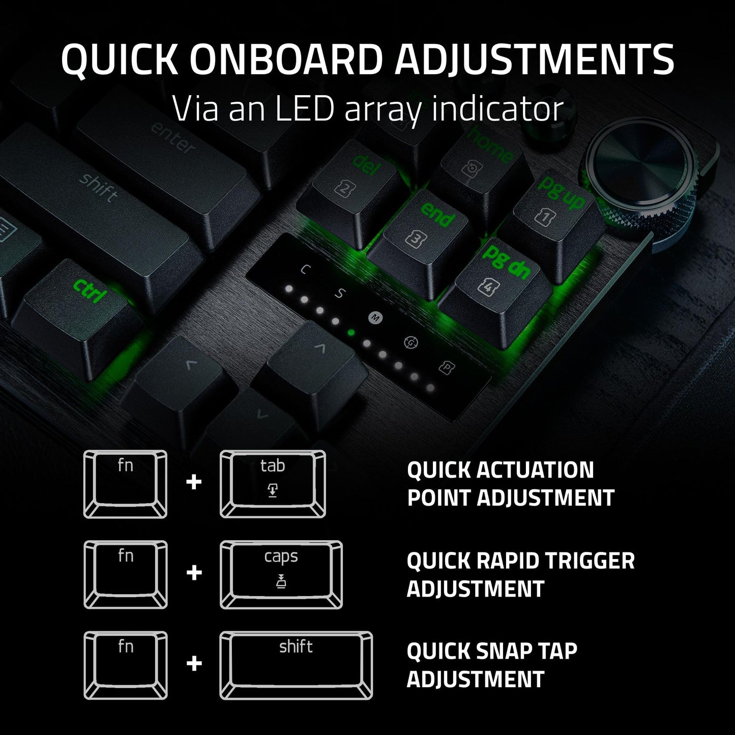Razer Huntsman V3 Pro TKL Esports Gaming Keyboard: Analog Optical Switches - Razer Snap Tap - Rapid Trigger - Adjustable Actuation - Media Keys & Dial - Doubleshot PBT Keycaps - Wrist Rest - Black