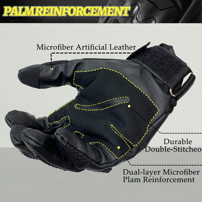 Nswern Tactical Gloves for Men Touchscreen Motorcycle Gloves with Hard Shell Leather Palm Padding for Outdoor Sports Motorcycle Cycling Tactical Airsoft Paintball Hunting Hiking Camping Climbing