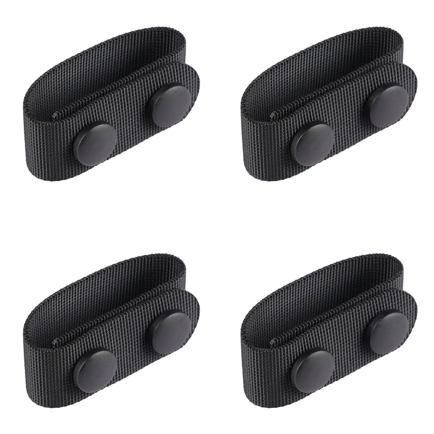 TACNEX 1.5" Duty Belt Keepers w/Double Snaps for Utility Belt Loop Stays Heavy Duty Nylon Tactical Underbelt Holder Retainer Band
