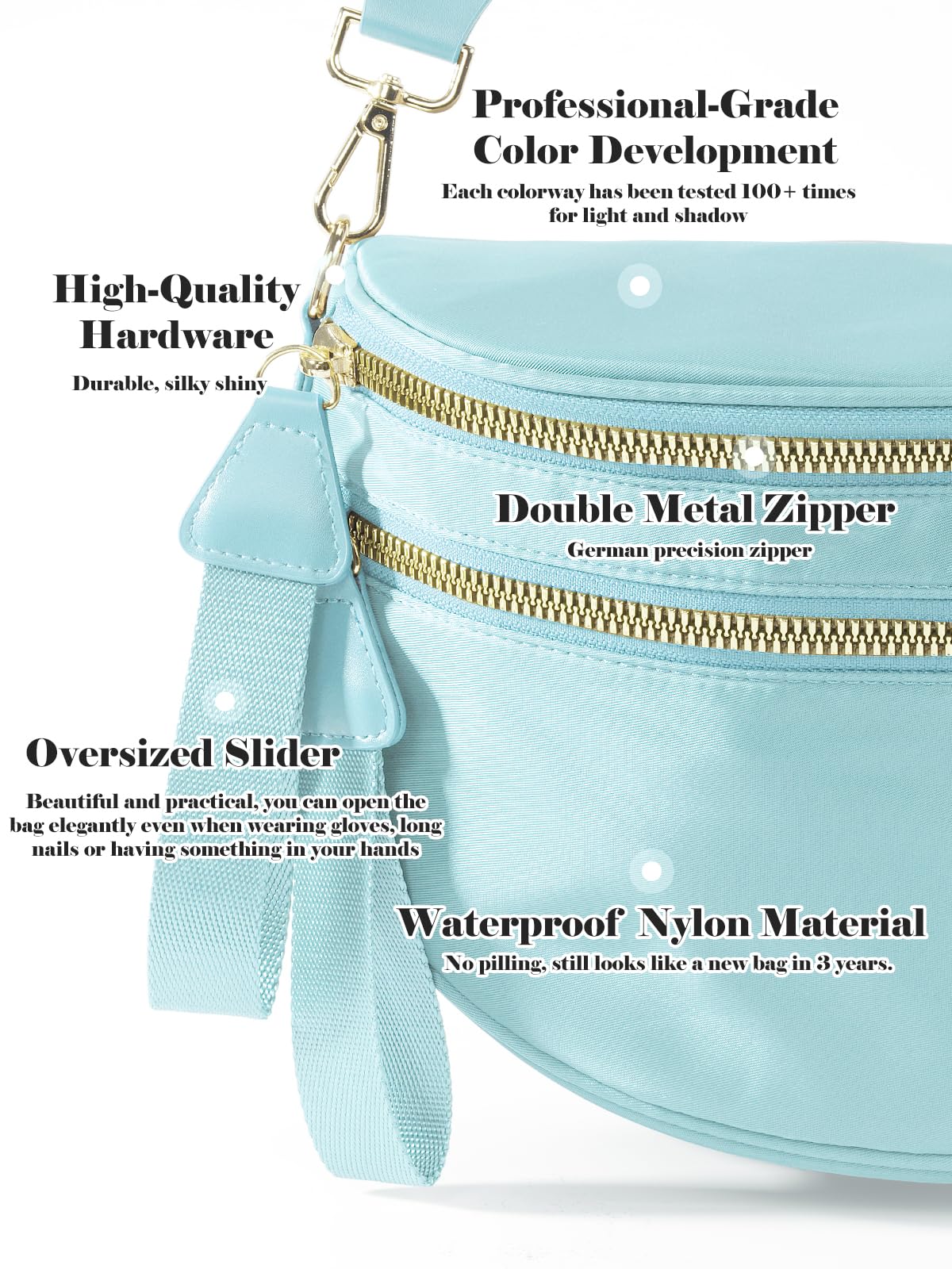 Pure Colour Crossbody Bag Bum Bag for Women,Spacious Purse Fanny Packs Belt Bag,Oversized Bum Bag (Colour Bum Bag-Beige)
