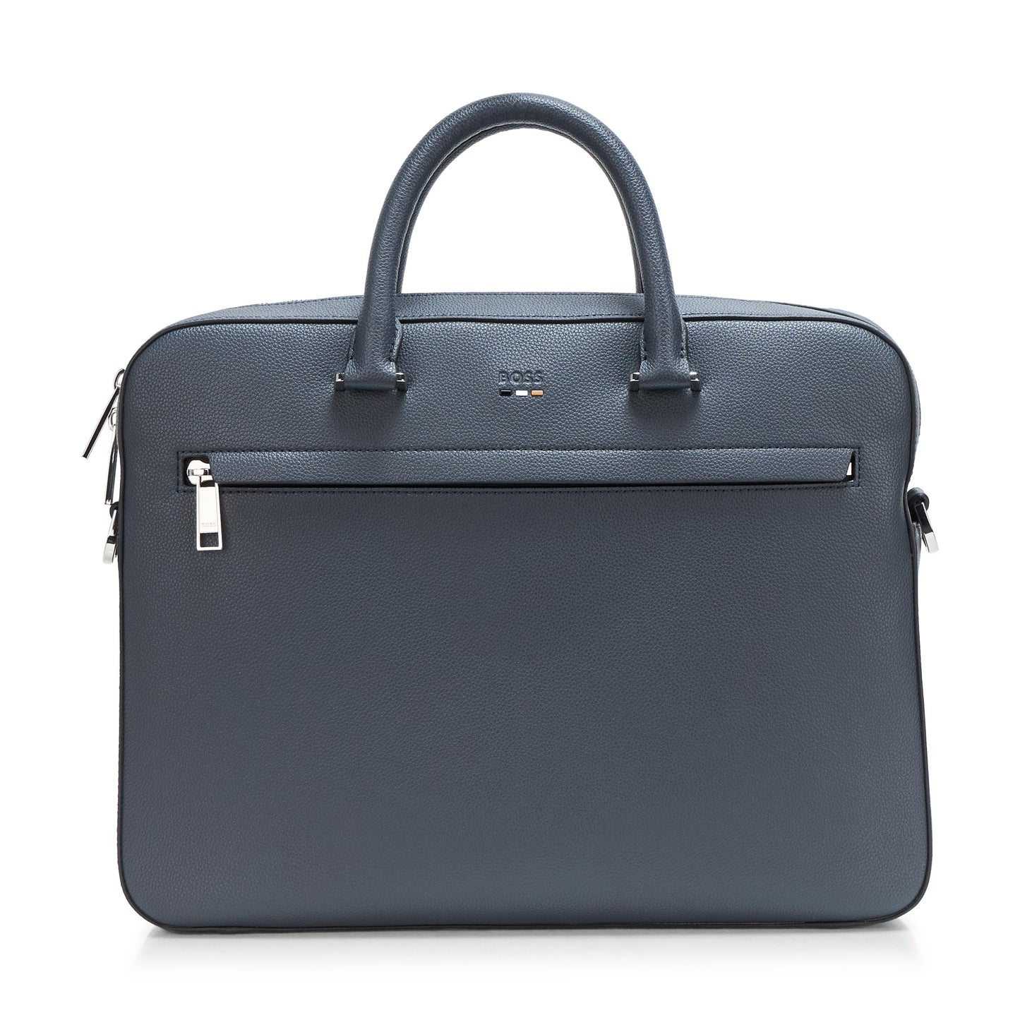 BOSS, Ray Soft Friendly Leather Brief Case, dusty blue, One Size
