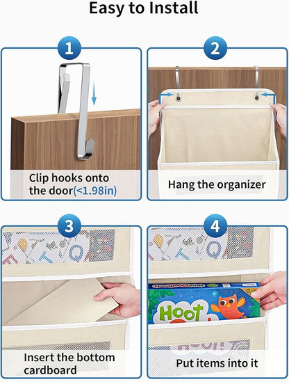 JARLINK 2 Pack Over The Door Organizer Storage, 5 Shelf Hanging Door Organizer