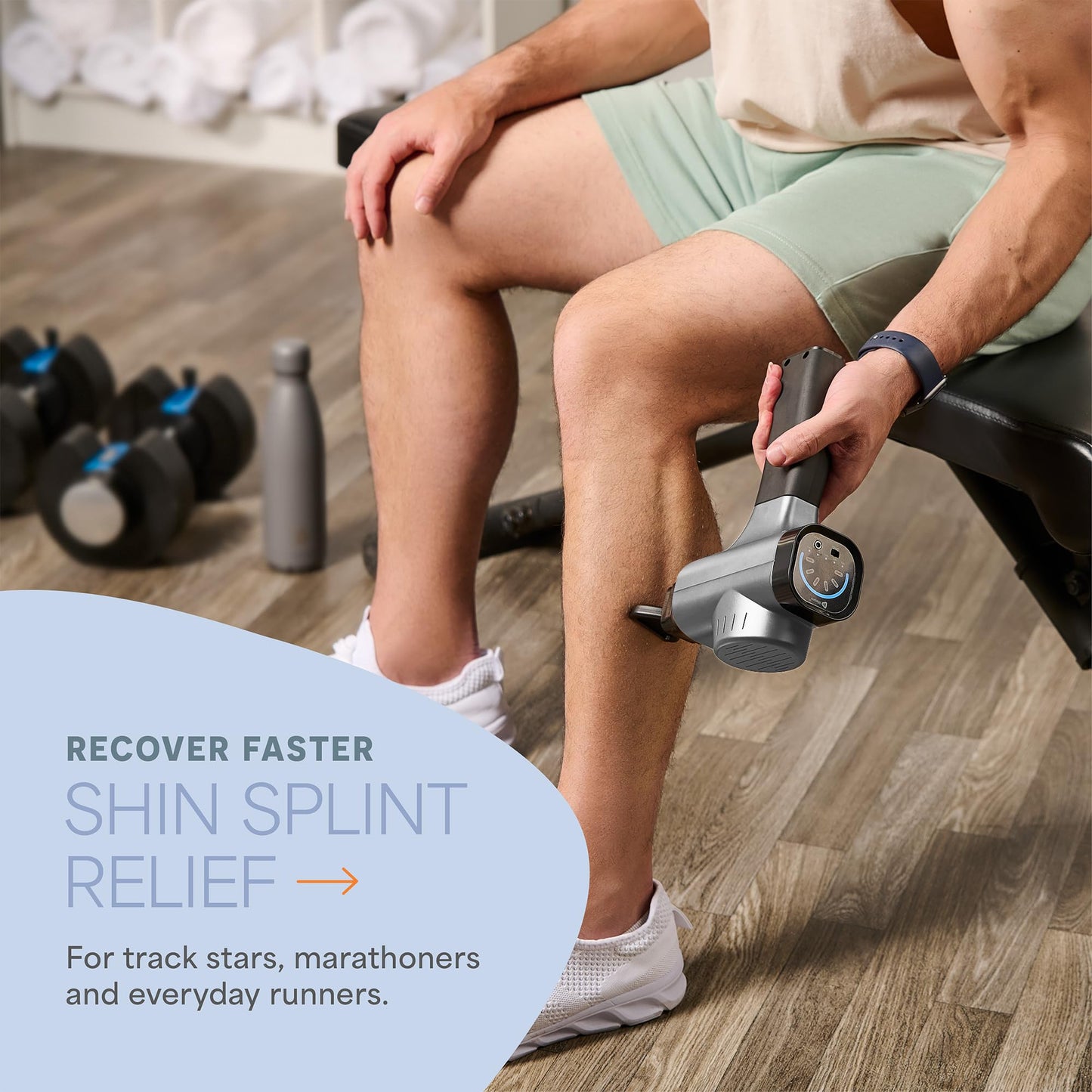 LifePro Massage Gun & Holder (Sold Separately) – Percussion Muscle Massager for Athletes with 8 Heads & 6 Speeds – Deep Tissue Back Muscle Extender for Recovery