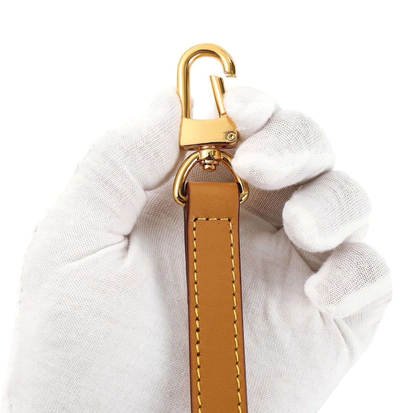 RYYXZXL Vachetta Leather Replacement Adjustable Shoulder Strap for L V Handbag Replacement Bag Strap (width: 0.6in-Apricot Yellow)