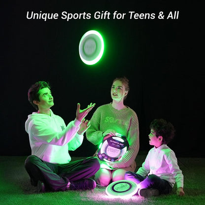 TOSY Flying Disc - 16 Million Color RGB or 36 LEDs, Extremely Bright, Smart Modes, Auto Light Up, Rechargeable, Easter, Birthday & Camping Gift for Men/Boys/Girls/Teens/Kids, 175g
