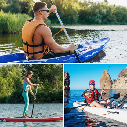 NVAAV 1/2/4 Pack Kayak Paddle Board Tether Leash Stretchable Strap Lanyard Rope, 3.3-7 Feet with Carabiner for SUP Kayaking Boating Canoeing Fishing Pole Rod or Other Gear