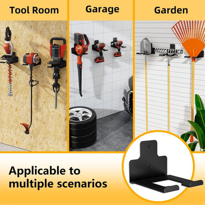 Datdifen Garage Organization Wall Mounted Storage Rack, Heavy Duty Tool Hanger for Grass Trimmer, Hedge Trimmer, Weed Wacker and Garden Power Tools, 1 Pack