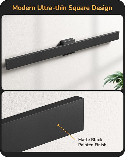 EDISHINE 2 Pack Modern Outdoor Wall Lights Dimmable, 39.3" Linear Led Exterior Wall Light, 3CCT, Iron & PC, IP65 Waterproof, Long Exterior Lighting Fixtures for Front Door, Stair, Black