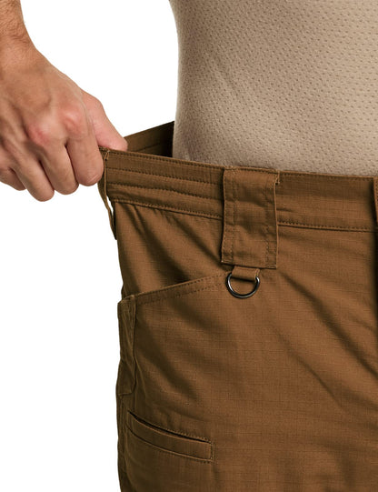 CQR Men's Tactical Pants, Water Resistant Ripstop Cargo Pants, Lightweight EDC Work Hiking Pants, Outdoor Apparel, Duratex Mag Pocket Copper Brown, 44W x 30L
