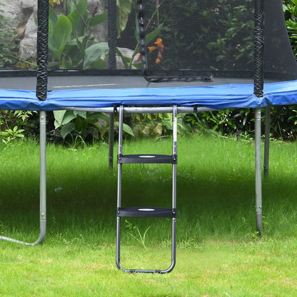 HBTower Trampoline Ladder with Horizontal and Wide Steps, Universal Hook, UV Treated Steel, 220 lbs Capacity Trampoline Accessories for Children Kids