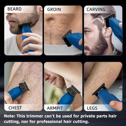 Beard Trimmer for Men Professional Hair Trimmer for Men Hair Clippers Eletric Razor Shavers Zero Gapped T Blade Edgers Liners Cordless Rechargeable Mustache Grooming Kit for Body