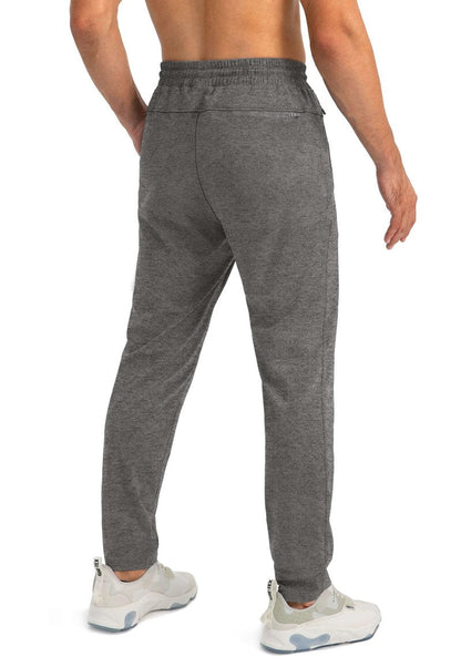 G Gradual Men's Sweatpants with Zipper Pockets Tapered Joggers for Men Athletic Pants for Workout, Jogging, Running (Heathered Brown Light, XX-Large)