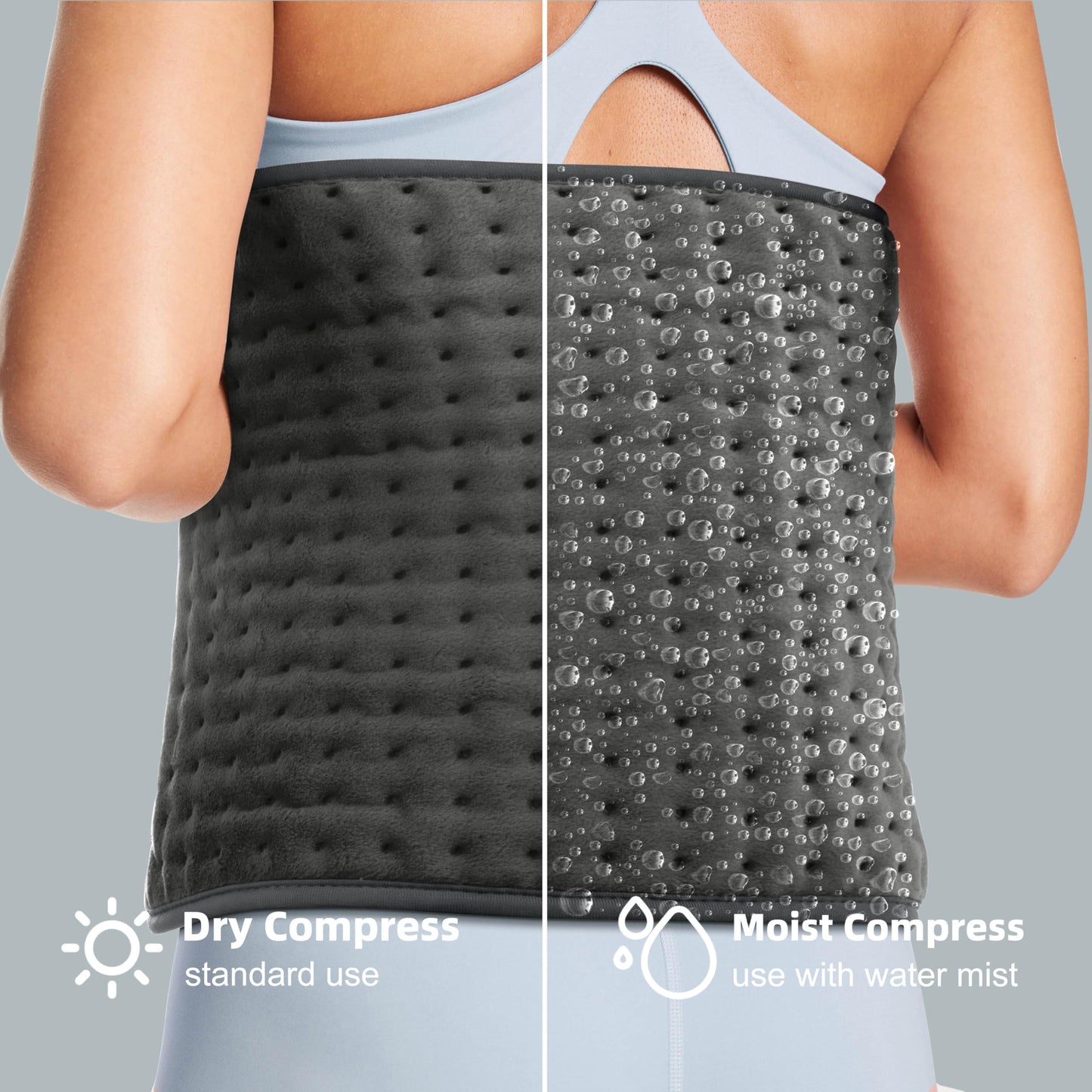 Heating pad for Back, Neck, Shoulder, Cramps and Leg Pain Relief, Heat Pads Christmas Gifts for Women, Men, Mom, Dad, Auto-Off,Machine Washable,Moist Dry Heat Options,Extra Large 12"x24"