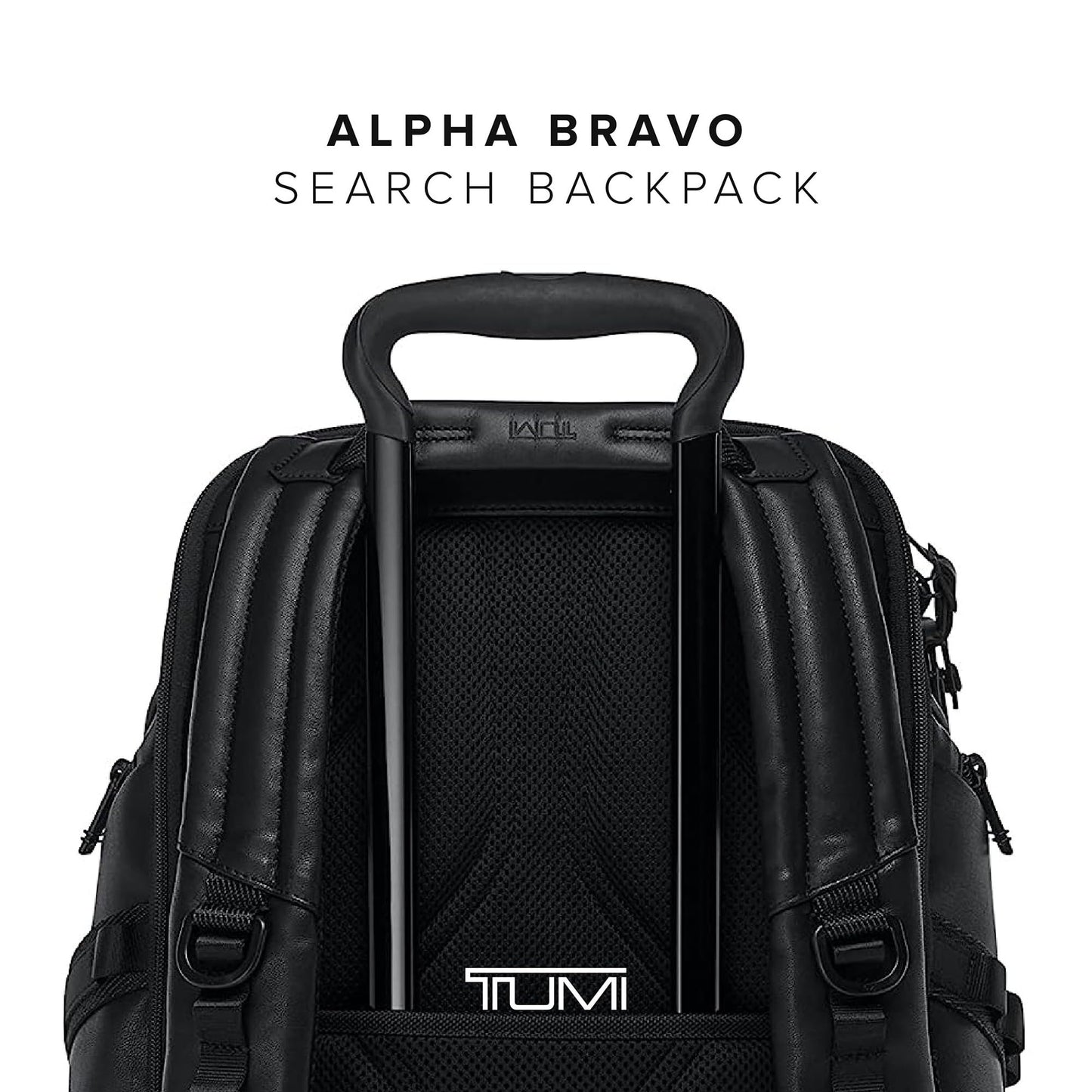 TUMI - Alpha Bravo Search Backpack - Laptop Backpack for Men & Women - Backpack for Work & Travel - 17.0" X 14.0" X 8.3" - Black Leather