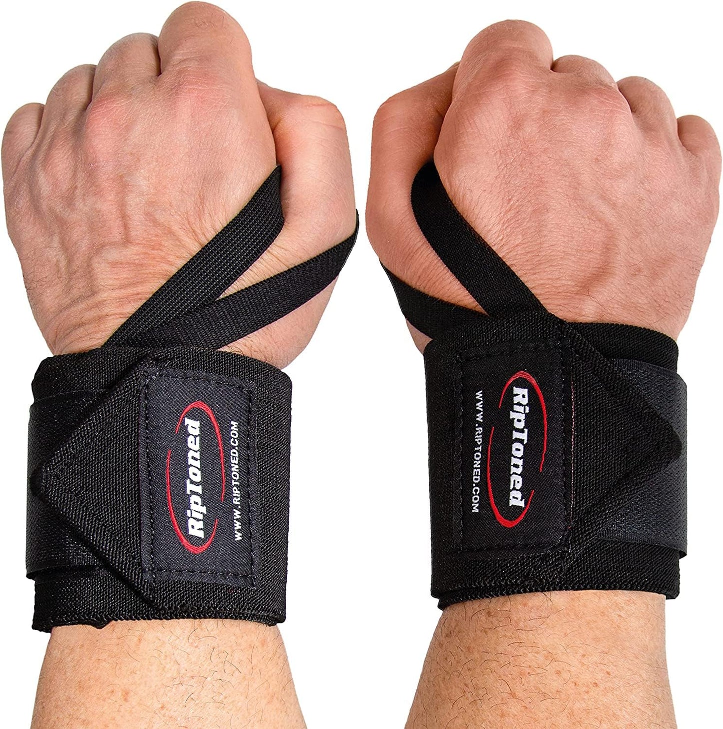 Rip Toned 18” Wrist Wraps - USPA Endorsed Wrist Straps for Weightlifting - Quality Wrist Support - Adjustable, Durable, Machine Washable - Gym Wraps for Powerlifting - for Men & Women