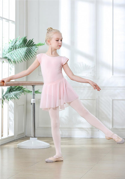 DIPUG Ballet Tights for Girls Dance Tights Toddler Thick Soft Footed Kids Pink Stockings Size 3t 4t 5t, 2 Pack