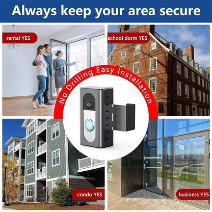 KIMILAR Anti-Theft Video Doorbell Mount Compatible with Ring/Blink Wireless Video Doorbell, Adjustable Mounting Bracket Accessories for Houses, Apartments, Businesses, Not for Security Door