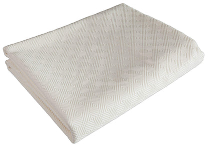 Venilia Bulgomme Table Protector White Non-Slip Tablecloth Underlay Shock Absorbing Easy Care Liquid Impermeable PVC Polyester Rectangular 135 x 220 cm 53377