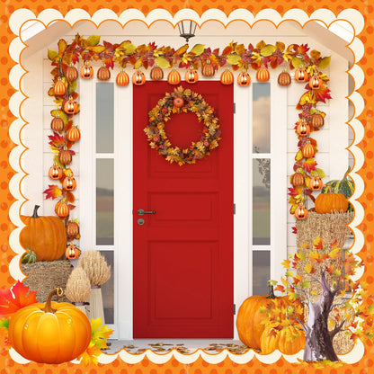 Colingmill 36 Pcs Fall Tree Ornaments Pumpkin Hanging Ornaments Thanksgiving Fall Decorations Mini Pumpkin Ball Decorations Farmhouse for Small Tree Autumn Home Halloween Party(Classic,Gold)