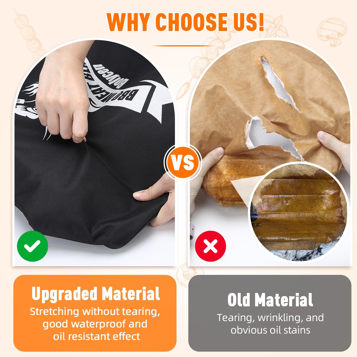 Upgraded BBQ Blanket for Resting Meat - Air Fryer Kitchen Camping Baking Party Essential -Smoker Accessories Brisket Blanket - Insulated Meat Resting Bag with Wide Mouth for Steak/ Pork Shoulder/ Turkey - Birthday Anniversary BBQ Accessories Grilling Gift