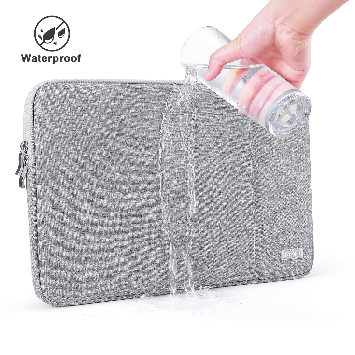 Portable Monitor Case 15.6 Inch, Protective Carrying Sleeve for Most 16.1/15.6 in Monitors, Water Resistant Portable Laptop Display Bag with Accessory Pocket, Size-15.3"x9.8" Black