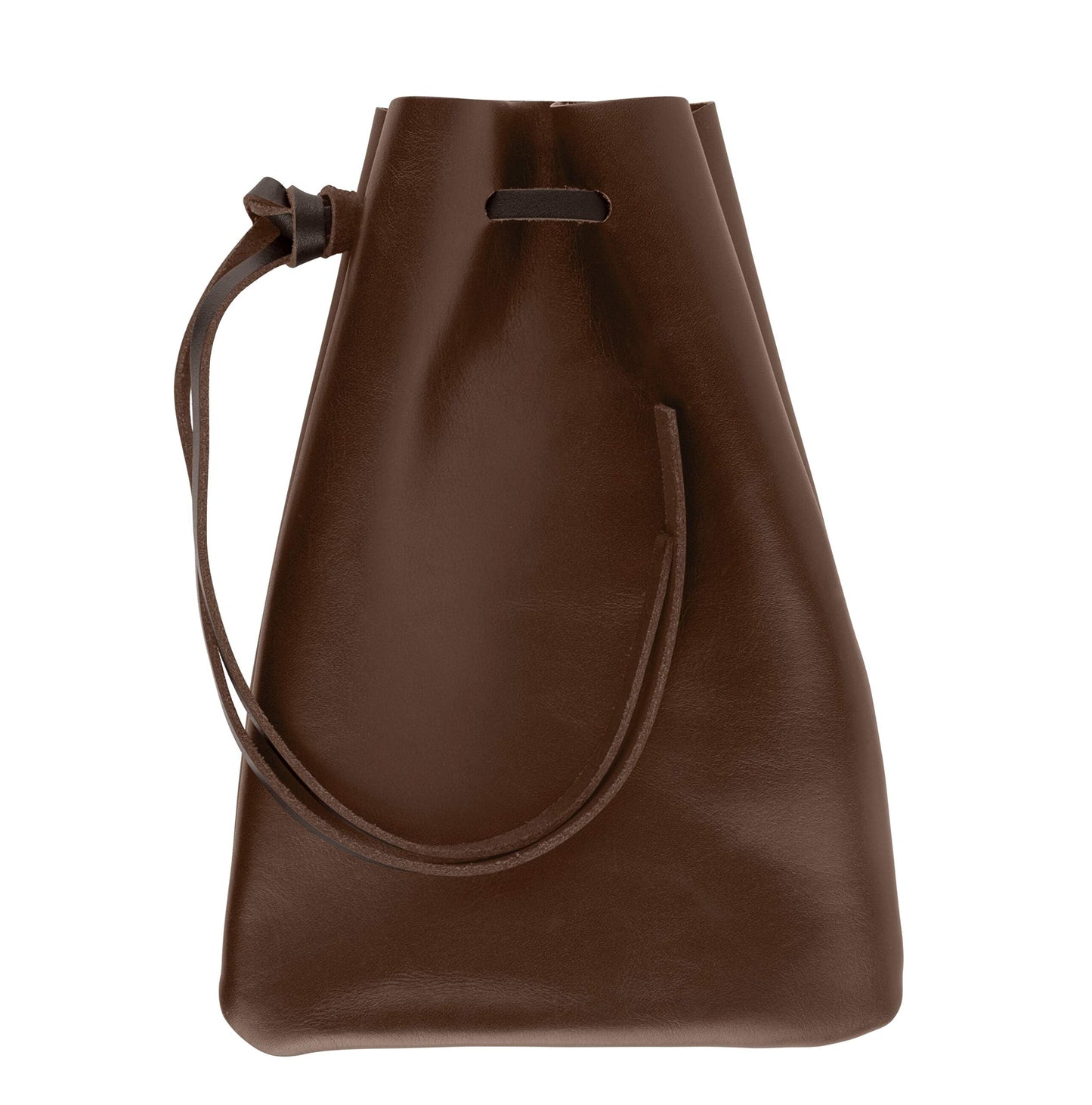 Nabob Leather Leather Drawstring Pouch, Coin Bag, Medicine Tobacco Pouch Medieval Reenactment Made in U.S.A Size 8.5" x 6"