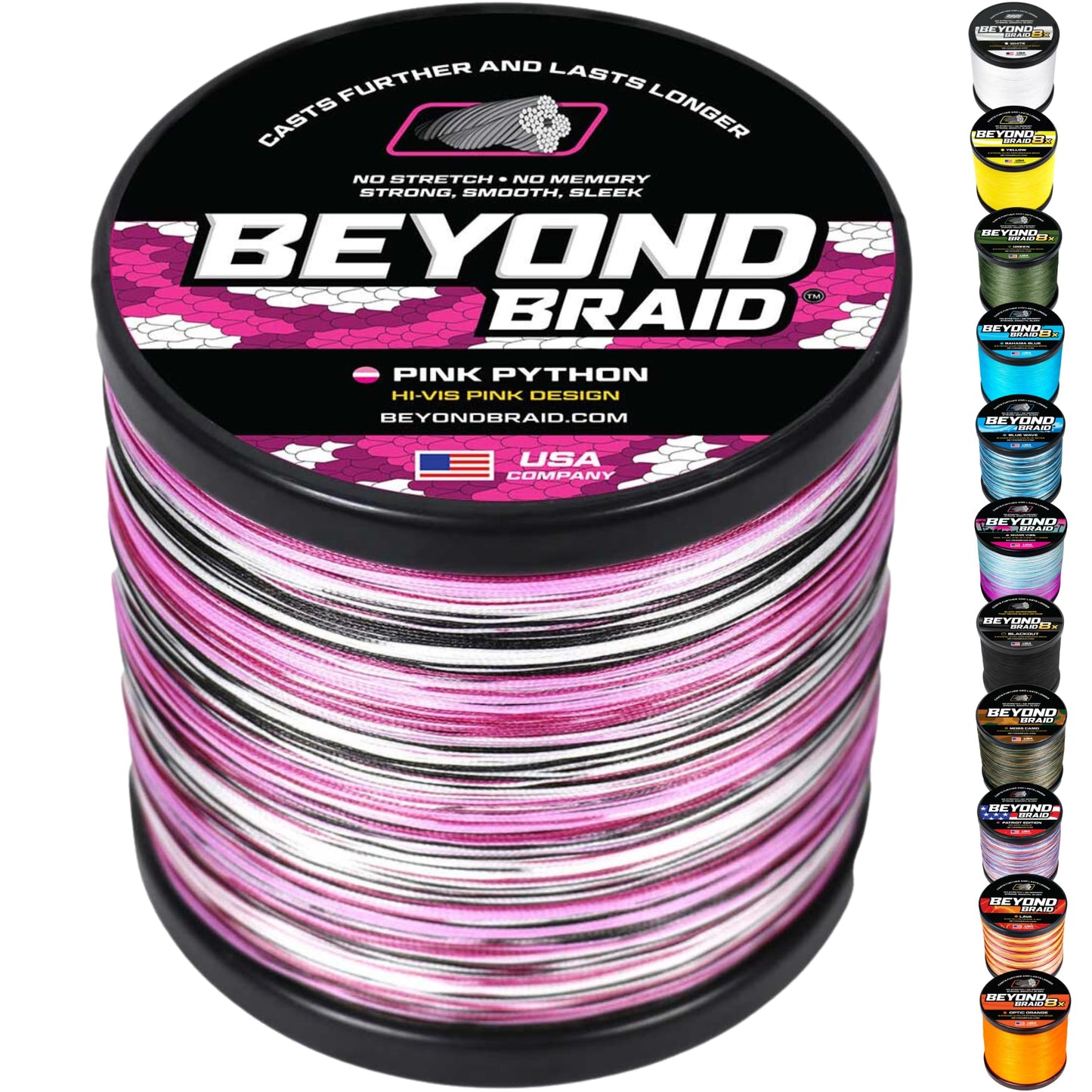 Beyond Braid Pink Python 300 Yards 60LB