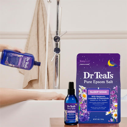 Dr Teal's Foaming Bath with Pure Epsom Salt, Relax & Relief with Eucalyptus & Spearmint, 34 fl oz (Pack of 2)