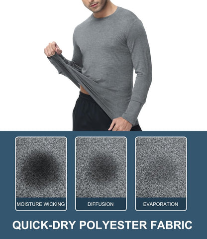 Kinglaman 6 Pack Men Dry Fit Workout Long Sleeve Athletic Gym UPF 50+ SPF UV Sun Protection Quick Dry Lightweight Shirts 1 Black 1 Gray 1 Heather Gray 1 Blue 1 Red 1 Green XX-Large