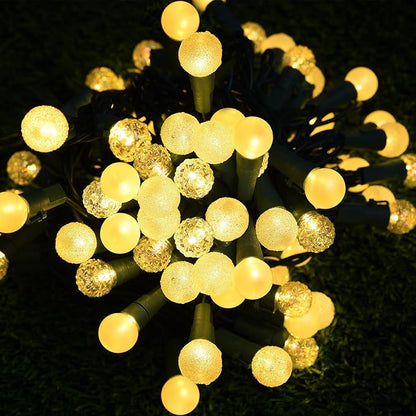 Globe String Lights, 300 LED Mix-Ball Fairy Lights Plug in UL Listed 100FT Christmas Tree Lights Christmas Outdoor Indoor Fairy Lights for Bedroom Tree Patio Party Garden Wedding, Warm White