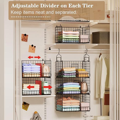 Sonyabecca 3-Tier Extra Large Closet Hanging Organizer