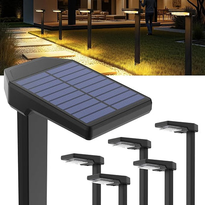 Solar Lights Outdoor, 6Pack Smart Pathway Lights with Color Changing &Sync, 9Modes (Warm/Cool White,RGB) for Driveway,Walkway,Garden,Yard,Fence,Patio,Lawn,Step Waterproof