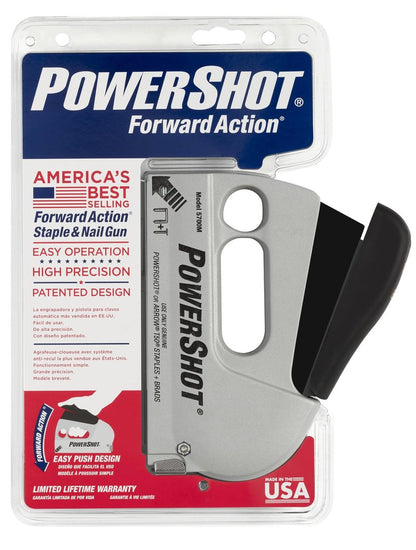 Arrow 5700 PowerShot Heavy Duty 2-In-1 Staple and Nail Gun for Wood, Upholstery, Furniture, Crafts, Fits 1/4", 5/16”, 3/8", 1/2", or 9/16" Staples and 5/8” or 9/16” Brad Nails