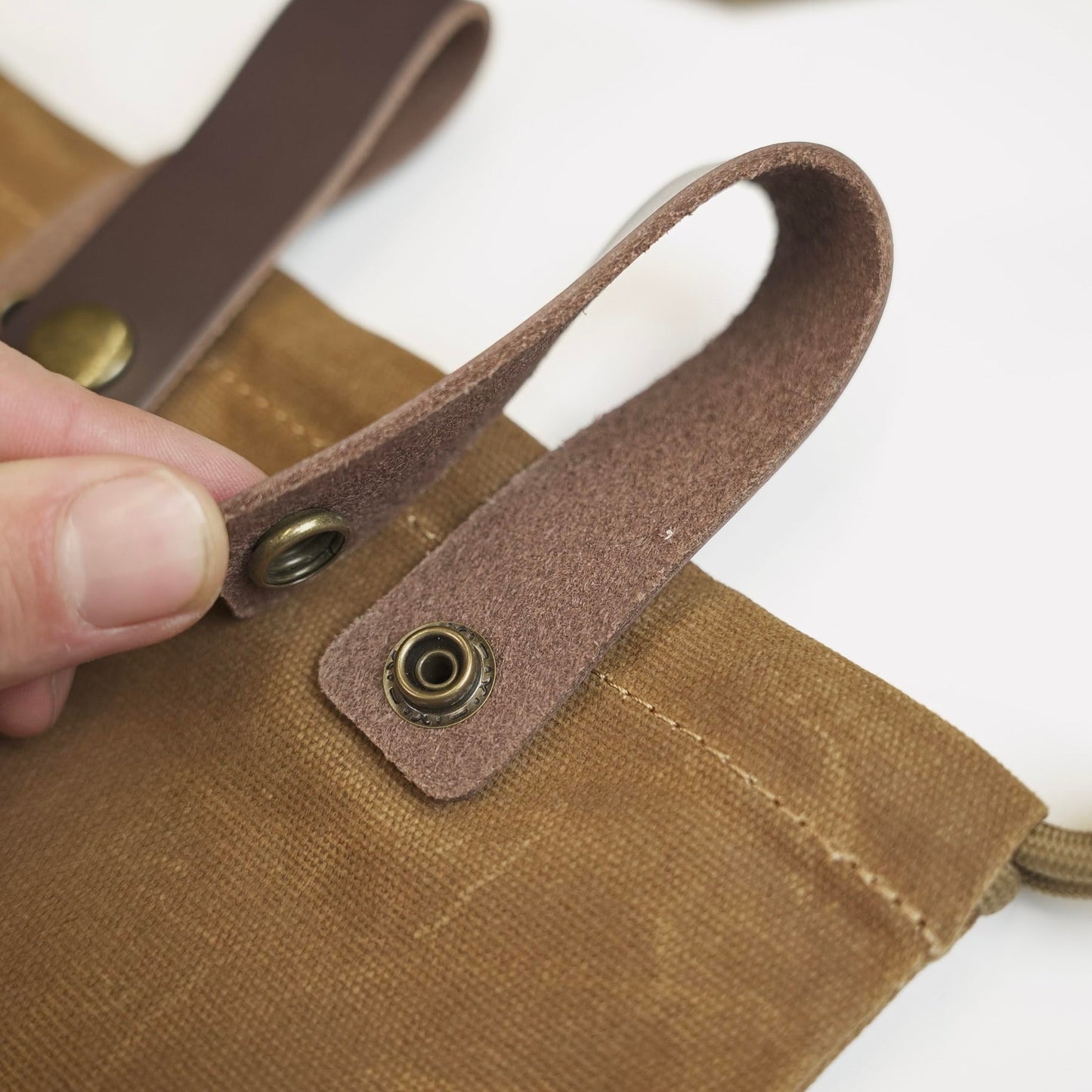 The Bear Essentials Outdoors Co. Pack Pouch, Waxed Canvas Hip Bag, Canoe Bag, Foraging Pouch - OD Green, Brown - Large (Brown, Large)