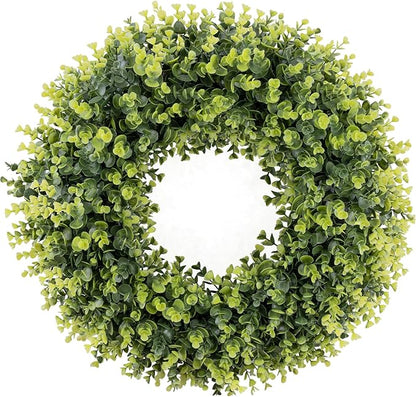 Christmas Boxwood Wreath Door Wreath 20In Large Christmas Door Wreaths for Front DoorWreath Winter Spring Summer Indoor OutdoorWreath Farmhouse Artificial Greenery Wreaths Home Decoraction