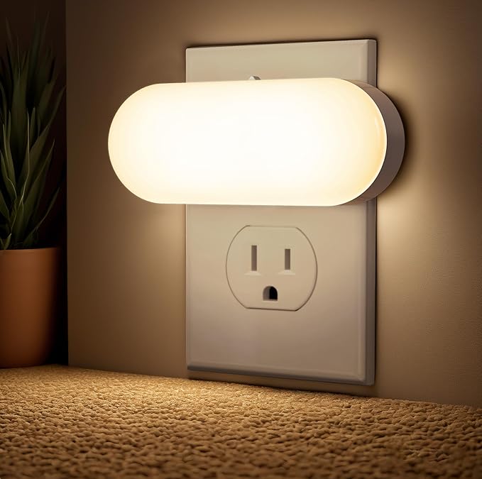 Briignite Led Night Light, Night Lights Plug into Wall, Plug in Nightlight with Dusk to Dawn Sensor Soft White 2Pack, Dimmable Night Light for Kids 1W for Bedroom, Bathroom Stair