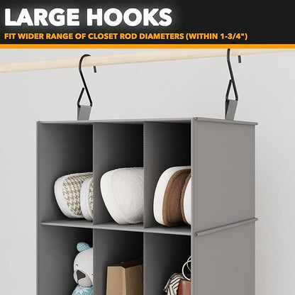 SpaceAid 2 Pack Hanging Closet Organizer and Storage