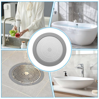Flat Shower Drain Hair Catcher 5.7in Steel Shower Drain Cover Hair Catcher