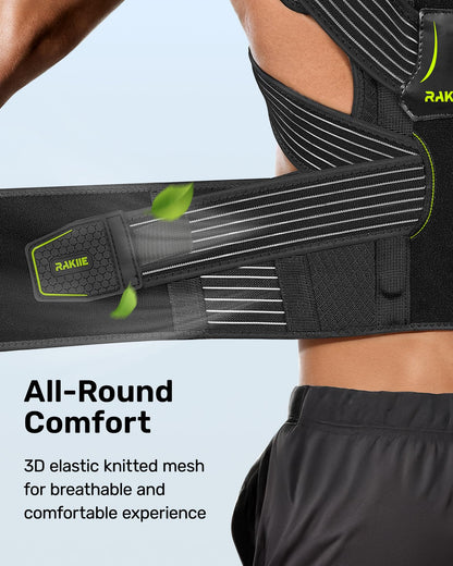 Posture Corrector for Women and Men, Upgraded Back Brace with Enhanced Support, Shoulder Straightener with Cushioned Shoulder Pads & Underarm Pain Relief Strap, Size S (Upper Waist: 29.5"-35.4")