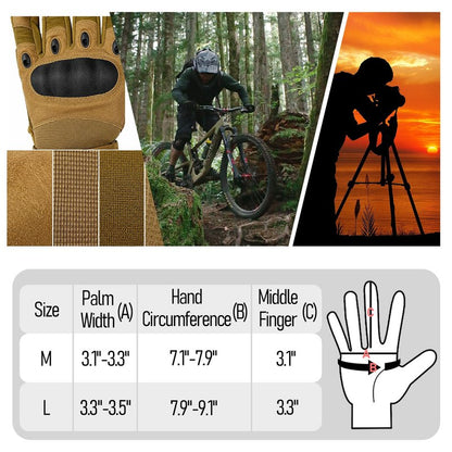Sutekus Black Fingerless Tactical Gloves with Hard Knuckle Protection for Adults, Outdoor Activities, Sports, Work, Touchscreen Operation (Medium)