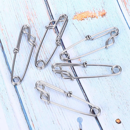 Cunyuer 15PCS Longline Trotline Clips, 1.8x60mm Fishing Snapper Clips, Stainless Steel Long Line Tuna Clip, Quick Connect Fishing Accessory